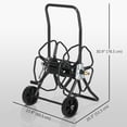 thumbnail image 3 of Outsunny 98 ft of 5/8" Hose Reel Cart (Hose Not Included), Black, 3 of 9