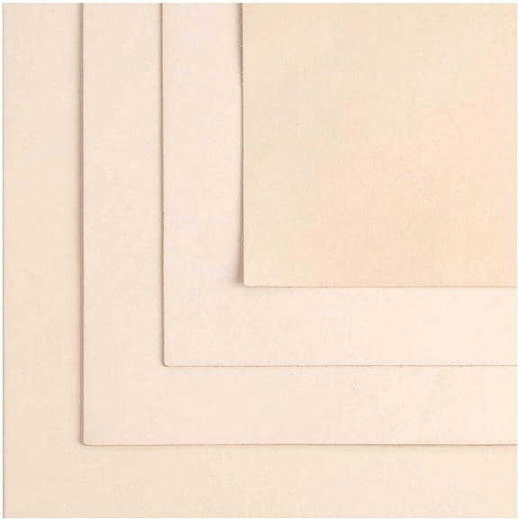 ELW Tooling Leather Vegetable Tanned Full Grain Leather 7/8 oz.3.2 mm Pre-Cut Square10"x30" Cowhide Full Grain Leathercraft for Holsters Knife Sheaths Coasters Molding Emboss Stamp Cases