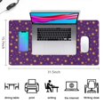 thumbnail image 5 of Long Mouse Pads for Desk,Purple Sun Star Swirl Pattern Desk Mats on Top Of Desks, Desk Mouse Pad Extra Large with 3mm Non-Slip Base and Stitched Edge for Gaming,Office,Work,Home 31.5"x15.7", 5 of 6