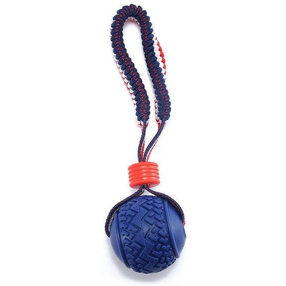 SharkTRUE Dog Ball Toys Bouncy Rubber Ball Chew Toys Pet Dog Toy Ball With String Interactive Toys Puppy Games Toys For Big Dog