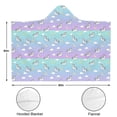 thumbnail image 3 of Wearable Blanket,Striped Cartoon Unicorn Moon Star Cloud Pattern Hooded Wearable Flannel Blanket for Adults & Teens with Buckle,Winter Poncho Shawl Wrap Cape,60"x80", 3 of 5