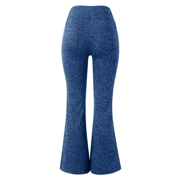 adviicd Yoga Pants For Girls Yoga Leggings For Women Women's Flare Capri  Pants High Waist Yoga Dress Pants Split Ruffle Bottom Cropped Pants with