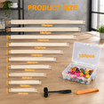 Stretch Bar Machine 40-Piece Stretcher Bars Kit For Fabric Stretching, 10 Sizes With Tools ...
