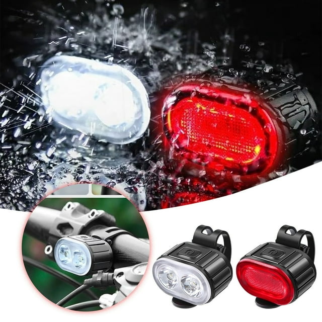 Hearth & Gear Lights For Rechargeable Front And Rear LED Lights For Cycling Outdoor Sports Easy Installation USB Charging Ideal For Night Rides Biking Lights Bike Taillight Lights for Bike Blinker