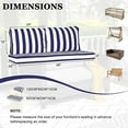 thumbnail image 4 of Outdoor Loveseat Cushion Set, 48 x 24 inch, Water Repellent Patio Furniture Cushions Replacement with Removable Cover(Blue White Stripe), 4 of 6