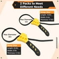 Rubber Strap Wrench Set, 2PCS Oil Filter Wrenches with Max Diameter 4
