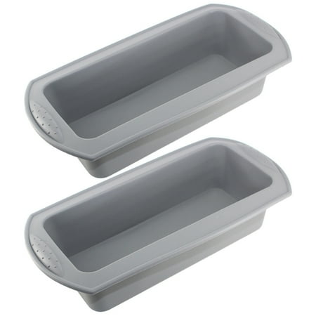 

GYMNASTIKA Loaf Pan 2Pcs Silicone Non-stick Cake Bread Loaf Pan DIY Making Mold Kitchen Baking Tool