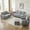 Light Gray, variant on Puremind 3 Piece Living Room Furniture Sets,L Shaped Sectional Sofa Set with Storage Ottoman,Modern Linen Fabric Couch for Apartment,Dark Gray