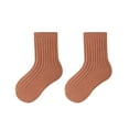 thumbnail image 4 of NAISIBABY Toddler Socks(1-5T), Stretch Cotton Non Slip Mid-Crew Cut Baby Soft Breathable Socks Brown, 4 of 4