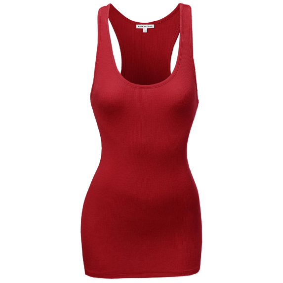 FashionOutfit Women's Delicate Soft Stretchy Racerback Tanktop