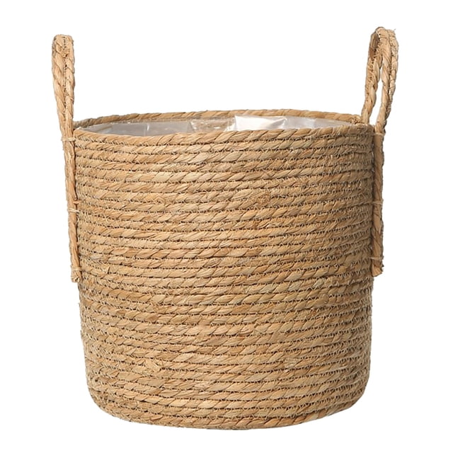 1 pieza de decoración del hogar, maceta de paja de almacenamiento retro, maceta de flores multiusos (16 CM) HOMEMAXS mx10303645