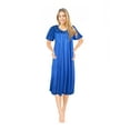 thumbnail image 2 of JEFFRICO Womens Nightgowns Sleepwear Soft Pajama Dress Short Sleeve Nightshirts Plus Size, 2 of 5