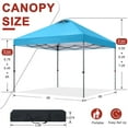 thumbnail image 3 of ABCCANOPY 8 ft x 8 ft Easy Pop up Outdoor Portable Instant One Push Function Canopy Tent with Air Vent, Sky Blue, 3 of 8
