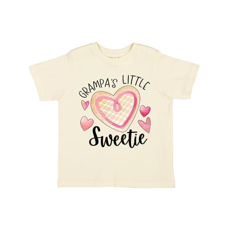 

Inktastic Grampa s Little Sweetie with Pink Heart Cookie Gift Toddler Boy or Toddler Girl T-Shirt