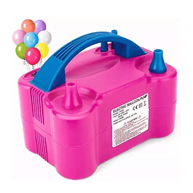 Bomba Para Inflar Globos Electrica Doble Inflador/fiestas rosa