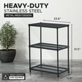 thumbnail image 2 of Design Ideas 3 Tier Mesh Shelving Unit, Black, 2 of 8