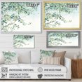 thumbnail image 4 of Designart "Minimalistic Scenery Of Green Leaves II" Leaves Floater Framed Wall Art Living Room, 4 of 5