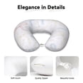 thumbnail image 4 of Travel Pillow Memory Foam, Head Neck Support Airplane Pillow For Traveling, Car, Home, Travel Neck Flight Pillow 12 Inches Romantic Thin Vintage Lace Ribbon Bow Pattern, 4 of 8