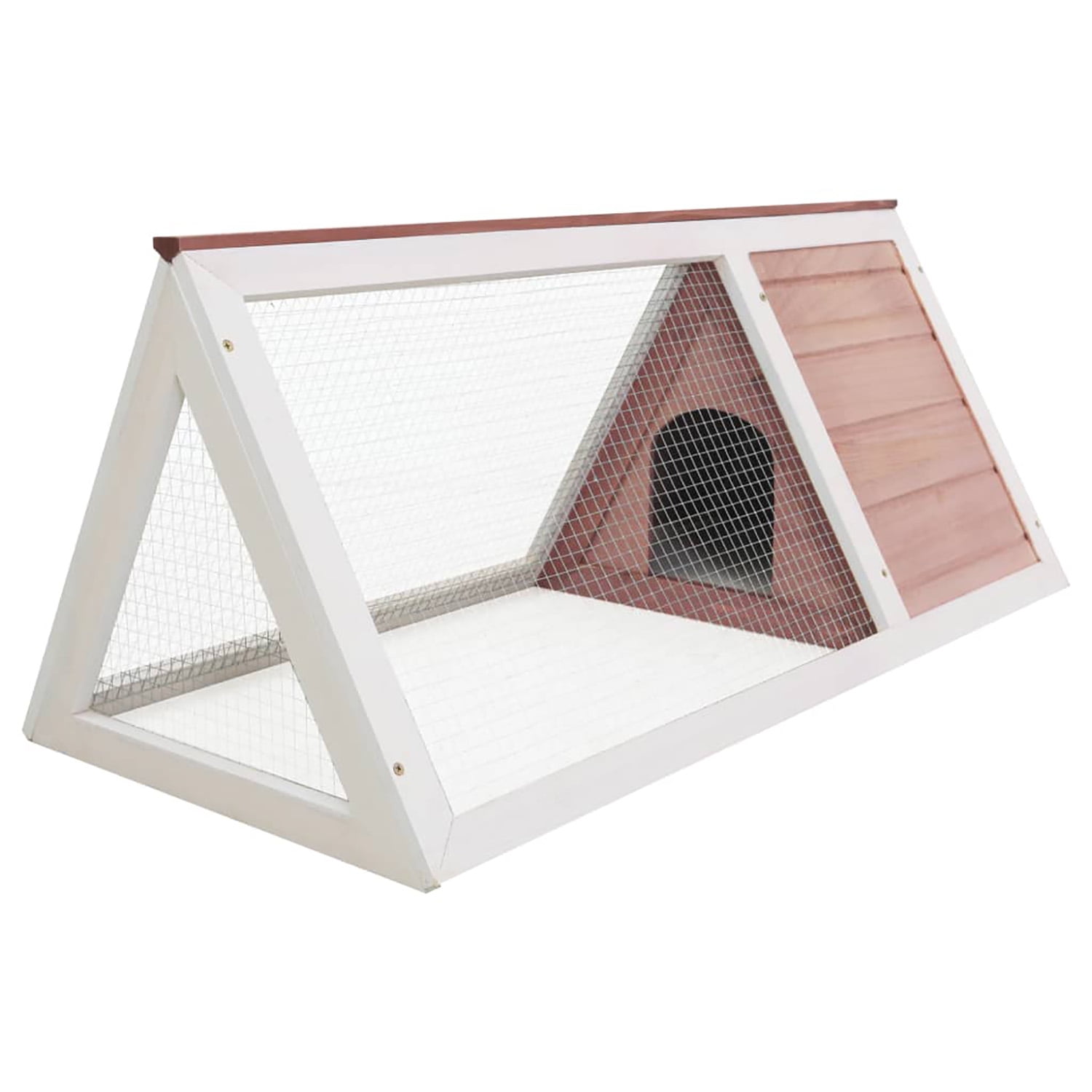 Pefilos 38" Outdoor Rabbit Hutch with Cozy Cubby, Wood Guinea Pig Hutch 1 Layer Small Animal House Pet Cage, Brown Pefilos 38" Outdoor Rabbit Hutch with Cozy Cubby, Wood Guinea Pig Hutch 1 Layer Small Animal House Pet Cage, Brown