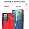 thumbnail image 3 of Allytechgroup Galaxy Note 20 Case with Keychain, Luxury Girly PU Leather Back Cover Bracket Stand Shockproof Bumper Drop Proof Phone Case Cover for Samsung Galaxy Note 20, Red, 3 of 8
