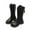 Black, variant on Puntoco Girls Knee High Boots Fall Boots Winter Snow Tall Boot Dress Shoes for Toddler Little Kid Big Kid Winter Snow Boots for Kids Brown 2.5(37)