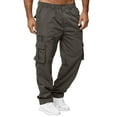 thumbnail image 2 of Eashery Cargo Joggers Men Workwear Professionals Tapered Leg Cargo Relaxed Fit Sweatpant Men'S Pants (Coffee,M), 2 of 4