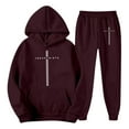 thumbnail image 4 of Christmas Sweaters Letter Print Hoodie Tracksuit Casual Pullover Hooded Sweatshirt With Jogger Pants Outfit For Daily Streetwear And Comfort Wear Ugly Christmas Sweaters, 4 of 4
