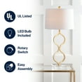 thumbnail image 5 of JONATHAN Y Levi 31.5" Metal/Crystal LED Table Lamp, Gold Leaf, JYL3028A, 5 of 8