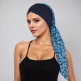 thumbnail image 1 of Bohemian Floral Print Chiffon Headband with Forehead Ruffle and Long Tail for Versatile Boho Hair Accessory for Home and Leisure, 1 of 3