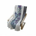 thumbnail image 4 of Hamsa Soft Flannel Fleece Throw Blanket, Turkish in Retro Style, Cozy Plush for Indoor and Outdoor Use, 70" x 90", Pale Blue Purple, by Ambesonne, 4 of 6