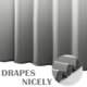 thumbnail image 5 of Cortina de Ducha impermeable Jinchan Ombre Gris 178x183 cm, 5 of 8