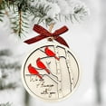 thumbnail image 3 of Cardinal Christmas Ornaments Wooden Sympathy Grief Gift Cardinals Memorial Ornament Decorations Holiday Hanging Ornament Tree Decor Supplies for Tree Door Remembrance Condolence Gifts, 3 of 6