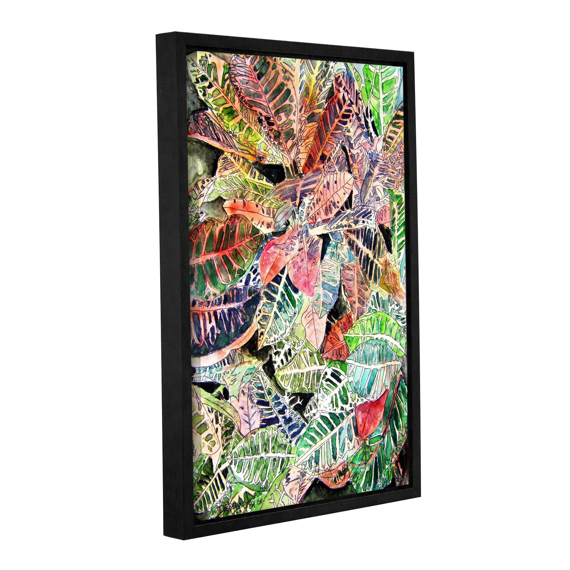 ArtWall Derek Mccrea "Croton Plant" Gallery-wrapped Floater-framed Canvas