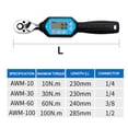 thumbnail image 4 of Tignapoo Compact Digital Torque Wrench 1/2" 5.0~100N.m with LCD Display - Versatile Electronic Tool for Bicycles and More, Multiple Measurement Modes, Alarm Functions, Batteries Not Included, 4 of 6