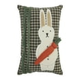 thumbnail image 4 of Spring In Bloom Primitive Bunny And Carrot Pillow 12x8, 4 of 4