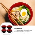 thumbnail image 4 of Ramen Noodles 4 Pcs Rice Bowl Soup Bowls Household Hand-Pulled Container Red Melamine, 4 of 6