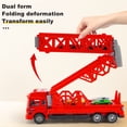 thumbnail image 2 of Jubilant Foldable Track Truck Toy Friction-Driven Mega Truck Toy with Launcher 16 Mini Cars Race Track 2-Tier Deformable Truck Toy for Toddlers Birthday Christmas, 2 of 6