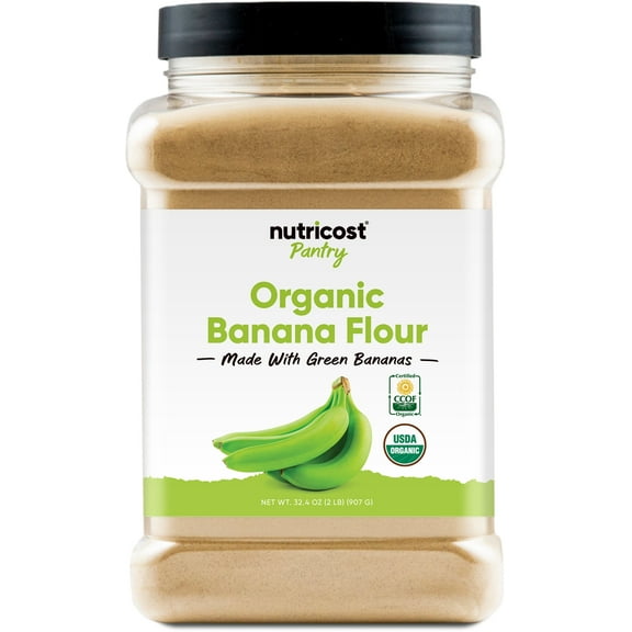 Nutricost Pantry Organic Green Banana Flour (2 Pounds) - Gluten-Free, GMO-Free