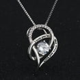 thumbnail image 2 of To My Daughter Necklace for Women Crystal Heart Pendant Necklace from Dad, 2 of 4