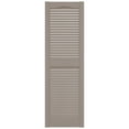 thumbnail image 4 of Ekena Millwork 14 1/2"W x 31"H Mid-America Vinyl, Standard Size Cathedral Top Center Mullion, Open Louver Shutter, w/Installation Shutter-Lok's & Matching Screws (Per Pair), 008 - Clay, 4 of 14