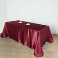 thumbnail image 7 of BalsaCircle 90" x 156" Satin Rectangular Tablecloth Burgundy, 7 of 7