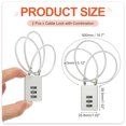 thumbnail image 2 of Uxcell Digit Cable Combination Steel Rope for Gym Bikes Cabinets Wardrobes 19.7" Silver, 2 of 7