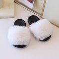 thumbnail image 4 of XIYON Girls Slippers Kids Fuzzy Open Toe House Shoes Warm Winter Slip On Cozy Bedroom Slippers, 4 of 5