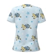 thumbnail image 4 of Naloa Cartoon Turtle Print T-Shirts Short Sleeve V Neck Tees for Women Fashion Tops Trendy Lightweight Soft Casual Summer Outfits Clothes, 4 of 5