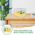 thumbnail image 5 of Pawsdot Small Bird Cage Portable Design for Parrots and Lovebirds Yellow, 5 of 6