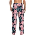 thumbnail image 7 of Salouo Rose Flowers Print Pajama Pants for Men, Lounge Pants Elastic Waistband Casual Men's sleepwear Loungewear Sleep Pajama Pant -Large, 7 of 7