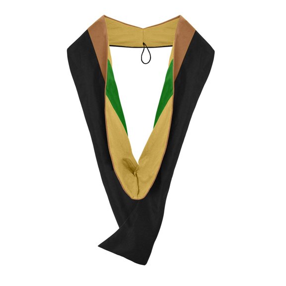 Endea Graduation Masters Hood For Business, Accounting, Commerce, Industrial, Labor Relations - Drab/Antique Gold/Green