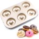 thumbnail image 3 of Moldes para hornear donuts de acero inoxidable, 6 cacerolas antiadherentes resistentes al calor, sartenes para alimentos para hornear donuts, galletas, bollos, magdalenas, dorados 11 Feliz Sencillez, 3 of 4