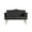 Black, variant on Modern 2 Seater Velvet Sofa, Button Tufted Small Couch Loveseat with Nailhead Trim and Pillows for Living Room Bedroom Apartment