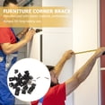 thumbnail image 3 of MasteelfCA 100 Pcs Supports de Meubles en Plastique pour Réparation de Coins de Tiroir, 3 of 8